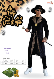 Pimp Coat & Hat - Plus Size