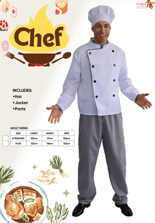 Chef Costume - Plus Size