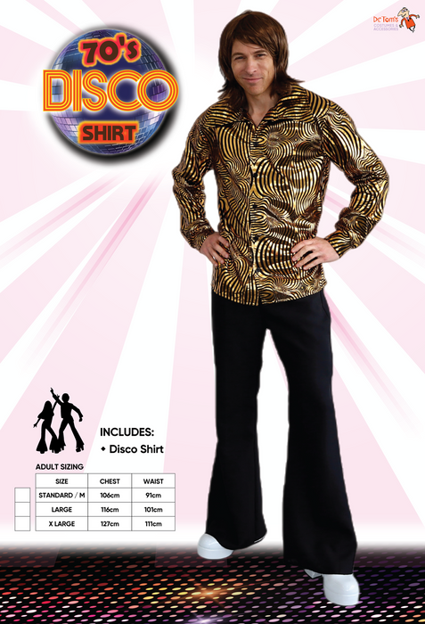 70s Disco Gold Shirt - XLarge