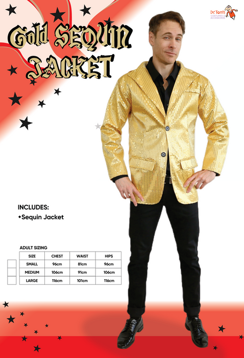 Gold Sequin Jacket - Large