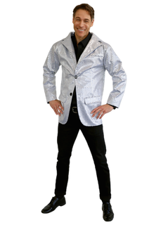 Silver Sequin Jacket - Small