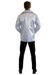 Silver Sequin Jacket - Small