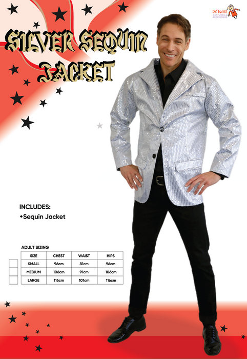 Silver Sequin Jacket - Small