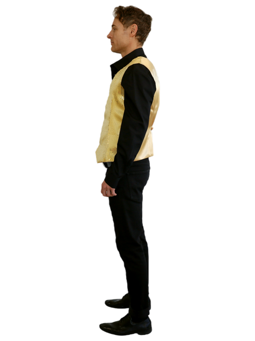Gold Sequin Vest - Small