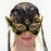 Black/Gold Feather With Ribbons Masquerade Mask