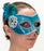 Blue/Silver Feather Masquerade Mask