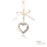 Crystal Heart in Gold