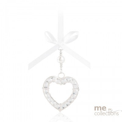 Crystal Heart in Silver