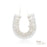 Satin Horseshoe with Lace Flowers Keepsake