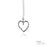 Open Pressed Silver Heart With Diamante