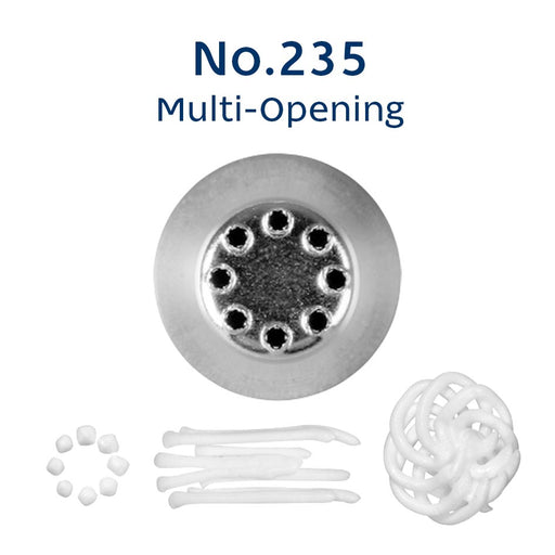 No. 235 Multi-Opening Medium Stainless Steel Piping Tip