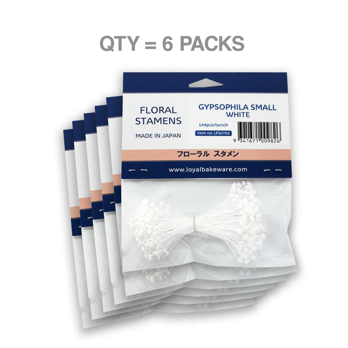 White Floral Stamen Gypsophila 6 Pack