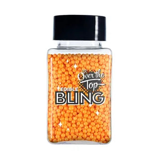 Over The Top Edible Bling Orange Sprinkles 60g
