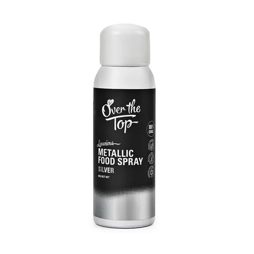 Over The Top Metallic Silver Food Spray 48g