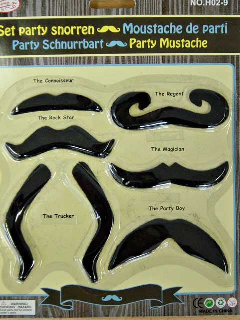 Party Moustaches 6 Pack