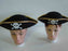 Black  Pirate Hat Silver Trim