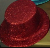Red Glitter Top Hat