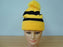 Yellow & Black Striped Beanie