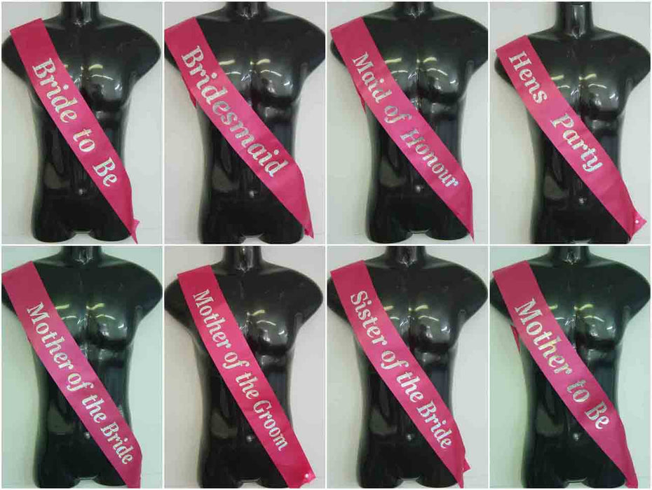 Mother Of The Bride Sash Hot Pink