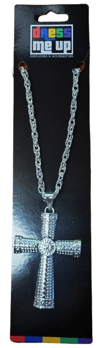 Silver Metal Cross Necklace