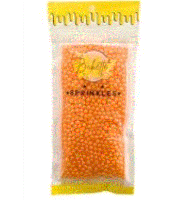 Pearly Orange Sugar Pearls 4mm 56g