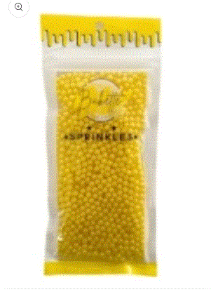 Pearly Yellow Sugar Pearls 4mm 56g