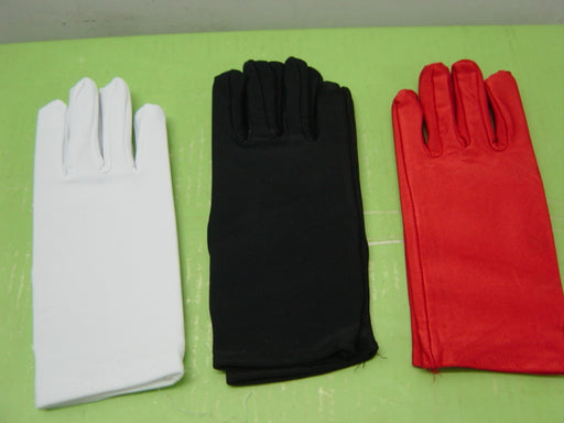 Short Black Nylon Gloves 22cm