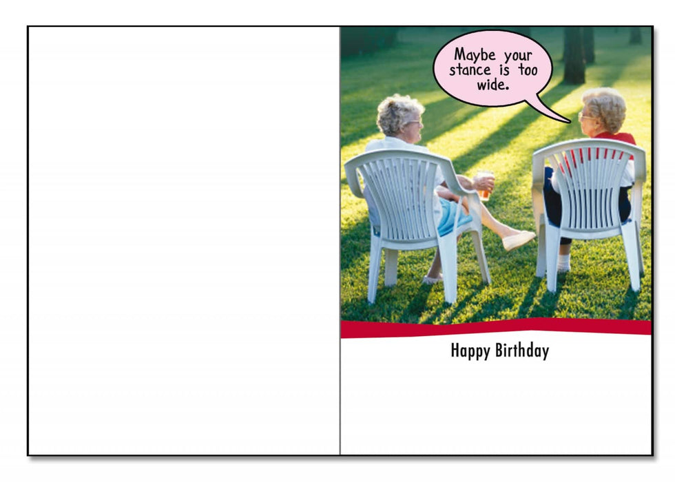 Can you believe it? I was out golfing and a bee stung me between the first and second hole birthday card