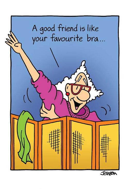 A Good Friend Is Like Your Favorite Bra Birthday Card