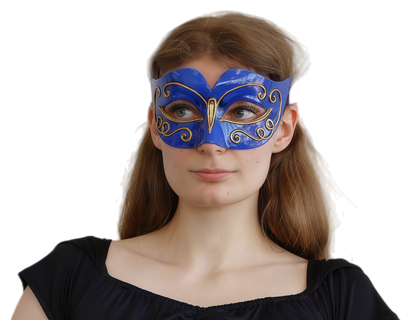 Masquerade Eye Mask Blue/Gold