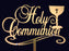 Communion Acrylic Cake Topper Gold Mirror