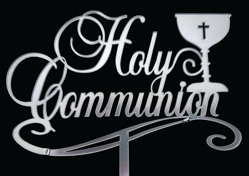 Communion Acrylic Cake Topper Silver Mirror