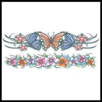 FLOWERS - Body Band - Temporary Tattoo