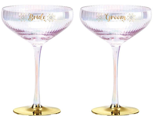 Bride & Groom Cocktail Glasses