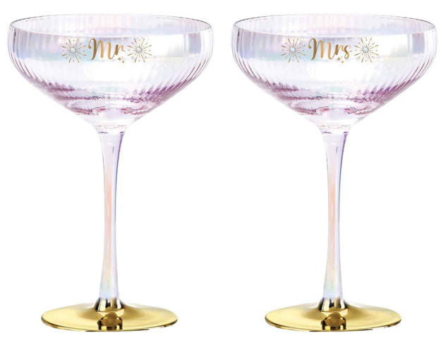 Mr & Mrs Cocktail Glasses