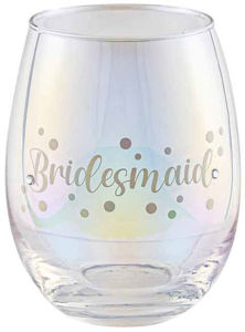 Bridesmaid Stemless Holographic Glass 560ml