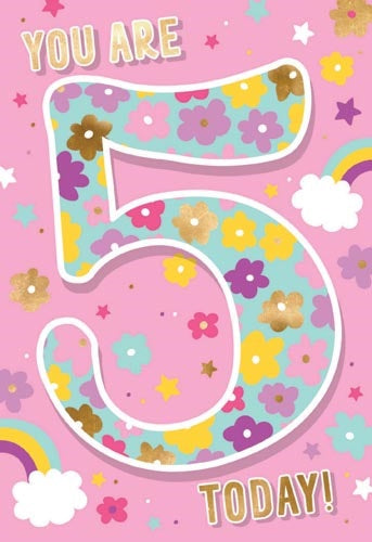 Happy 5th Birthday Deluxe Card