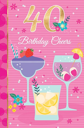 Happy 40th Birthday Deluxe Card