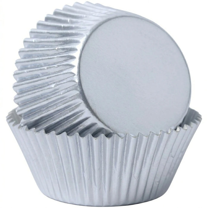 Mini Silver Foil Baking Cups 50 Pack