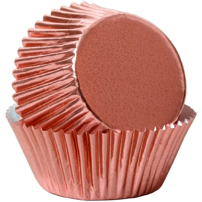 Mini Pale Pink Foil Baking Cups 50 Pack