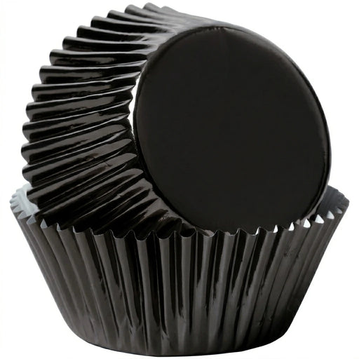 Mini Black Foil Baking Cups 50 Pack