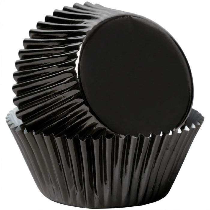 Mini Black Foil Baking Cups 50 Pack