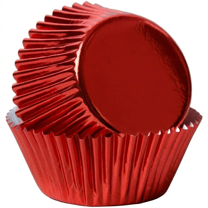 Mini Red Foil Baking Cups 50 Pack