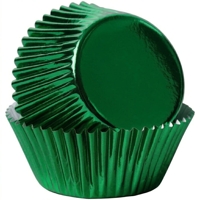 Mini Green Foil Baking Cups 50 Pack