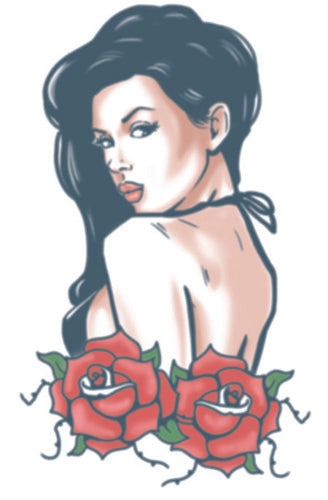 Rose Pin Up - Biker