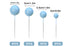 Blue Ball Toppers 20Pcs