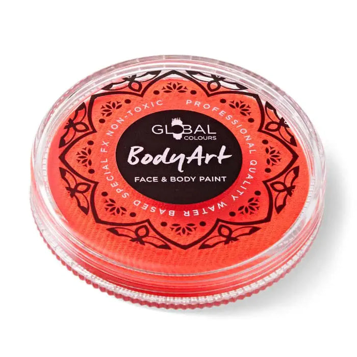 Global Colours Neon Coral Red 32g UV reactive Special FX paint cake