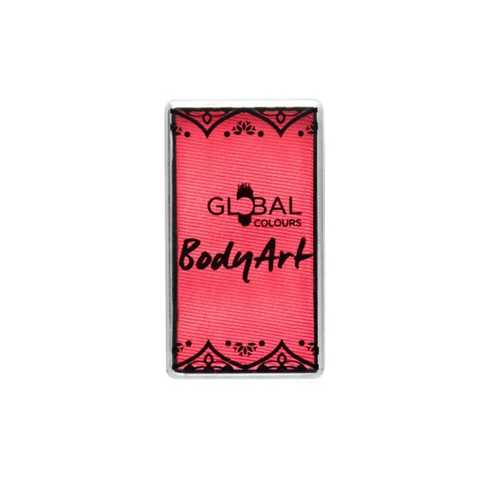Front view of Global Colours Neon Pink UV Special FX water-activated paint cake 20g
