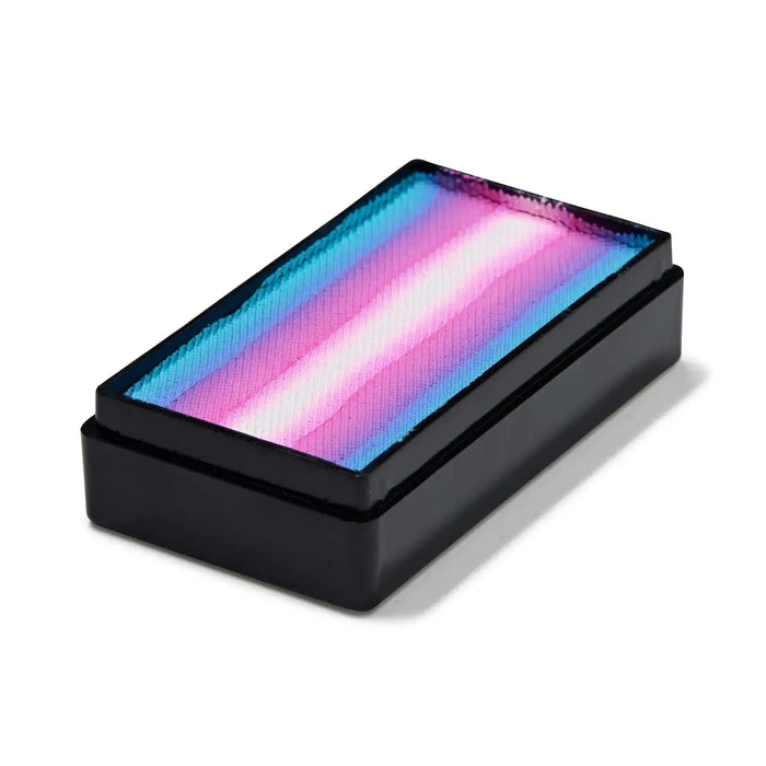Global Colours Trans Flag One Stroke face paint with Baby Blue, Candy Pink and White stripes