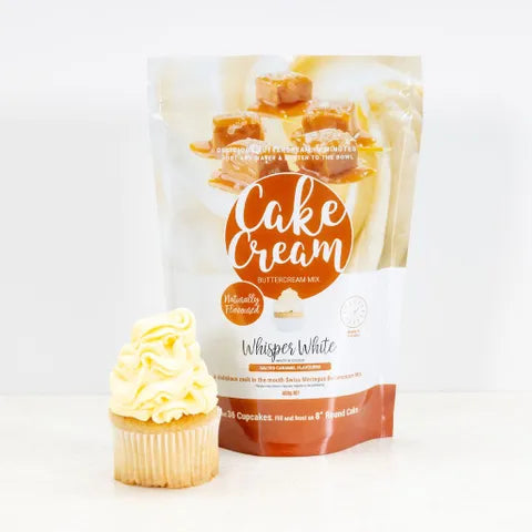 Cake Cream Salted Caramel Flavour (Whisper White) 400g BY CAITLIN MITCHELL